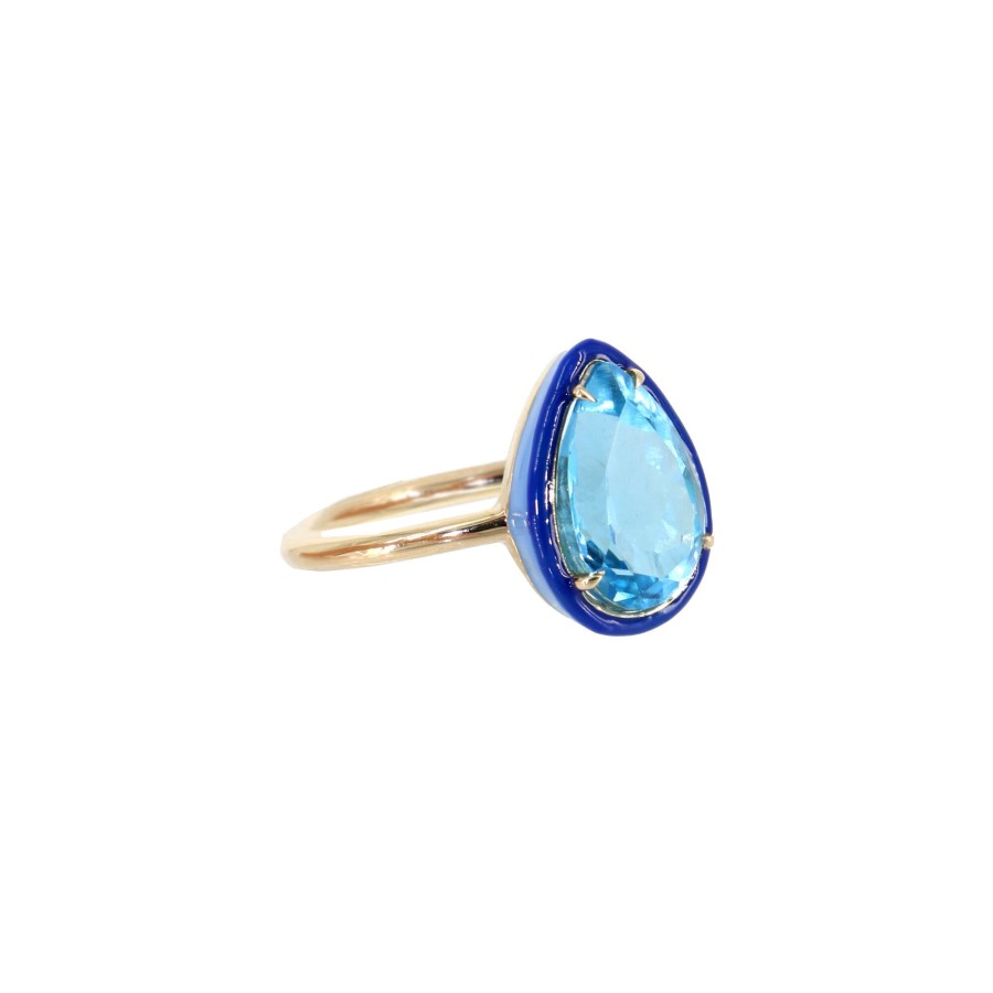 Jewelry Alison Lou | Pear Cocktail Ring Blue Topaz