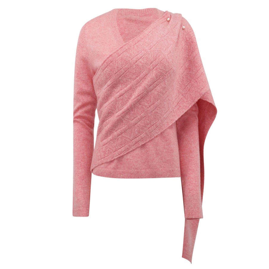 Clothing Hellessy | Colt Cashmere Sweater With Shoulder Scarf Coraline