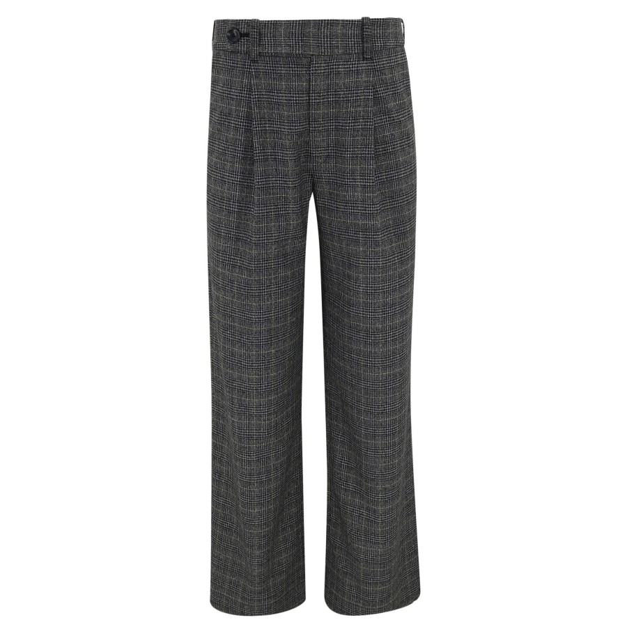 Clothing Proenza Schouler White Label | Plaid Suiting Wide Leg Pants Black/White