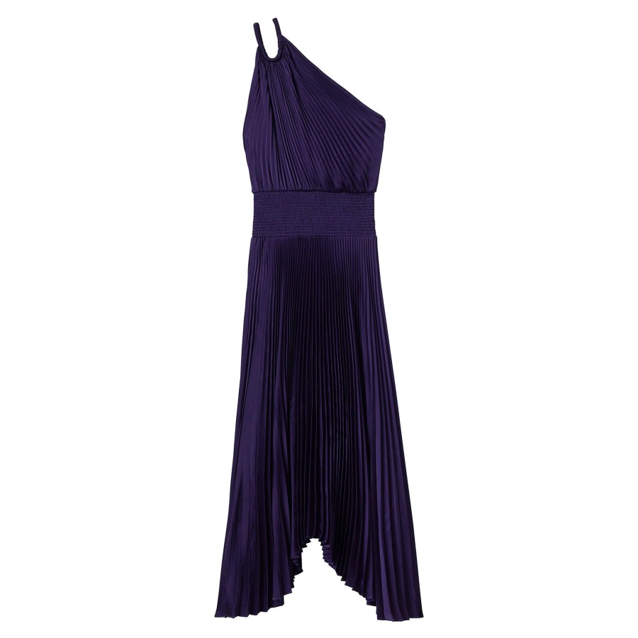 Clothing A.L.C. | Ruby Satin Pleated Dress Purple