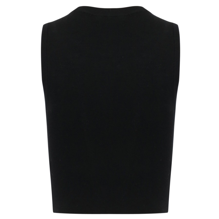Clothing Alice + Olivia | Amity Embellished Cropped Tank Black