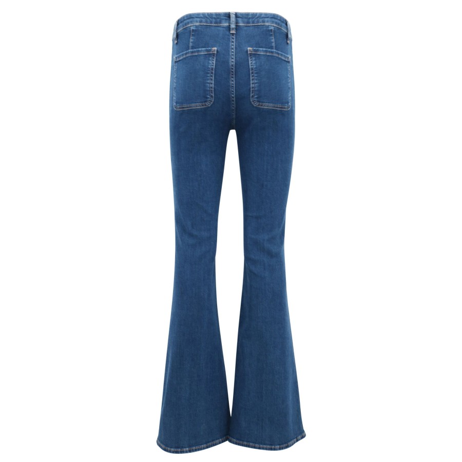 Clothing Derek Lam 10 Crosby | Brandi Flare Patch Pocket Jean Bedford Dark