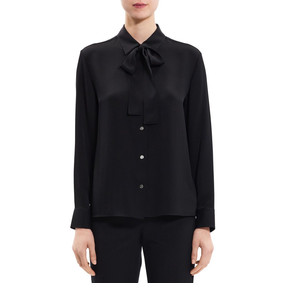 Clothing Theory | Tie Neck Blouse Black