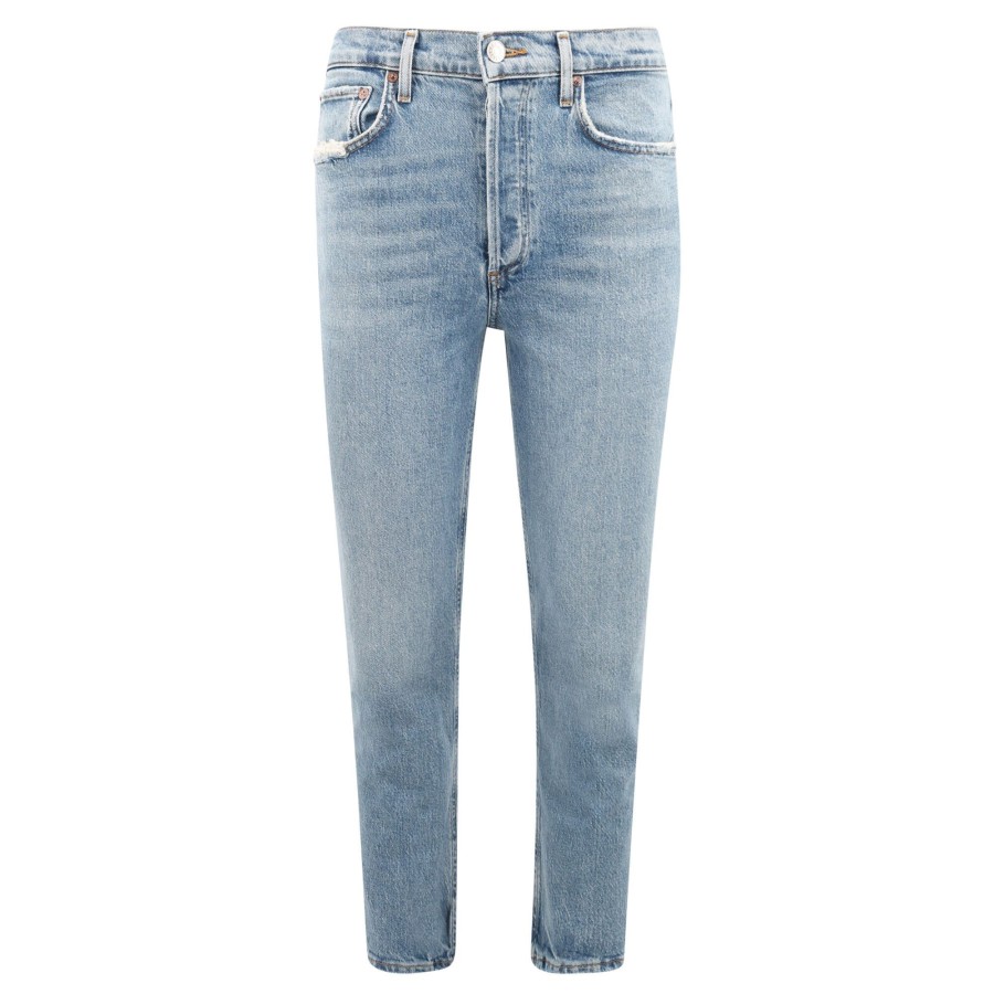 Clothing Agolde | Riley High Rise Straight Crop Jean Quiver