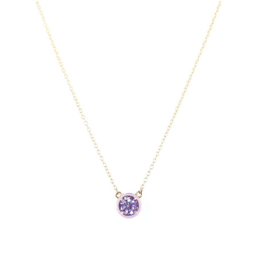 Jewelry Alison Lou | Round Cocktail Necklace Blue Topaz