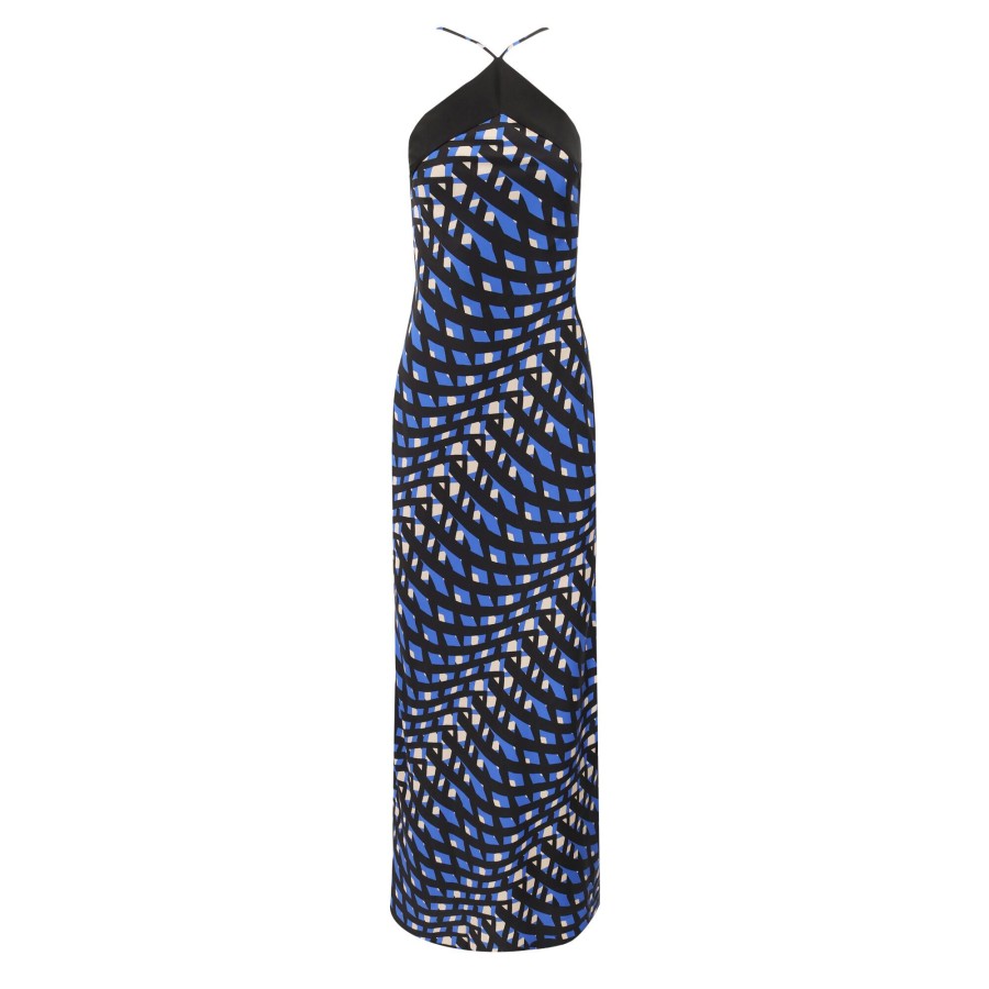 Clothing Staud | Cubism Dress Painted Blue