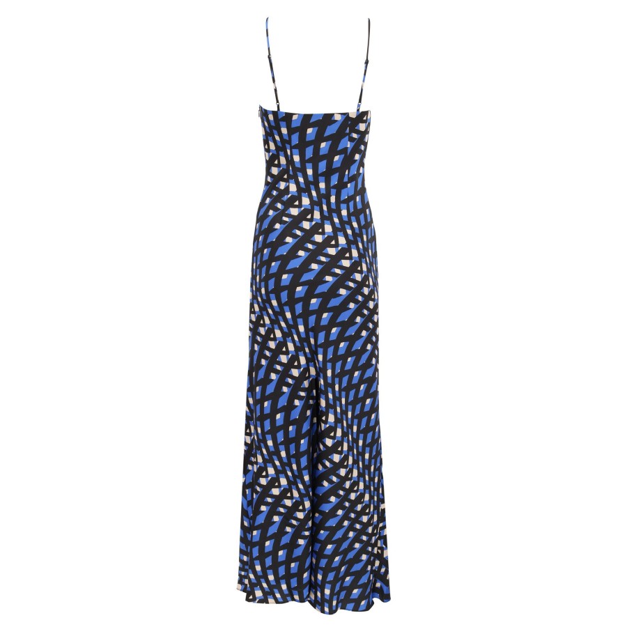 Clothing Staud | Cubism Dress Painted Blue