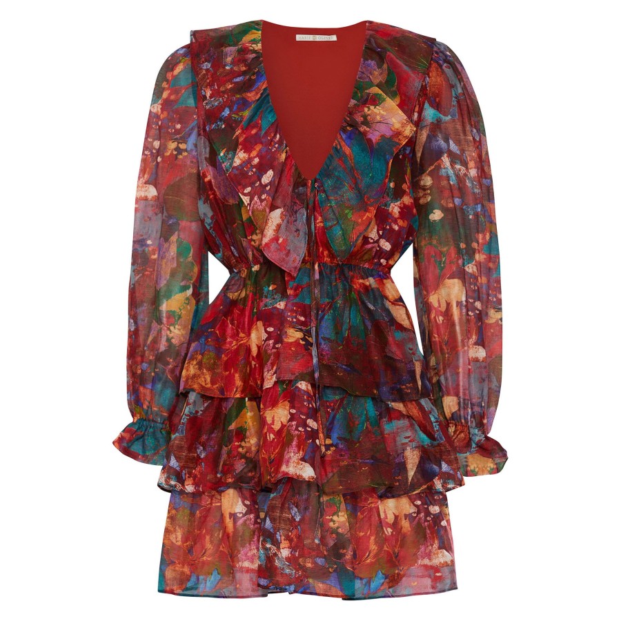 Clothing Marie Oliver | Una Tiered Skirt Dress Lotus