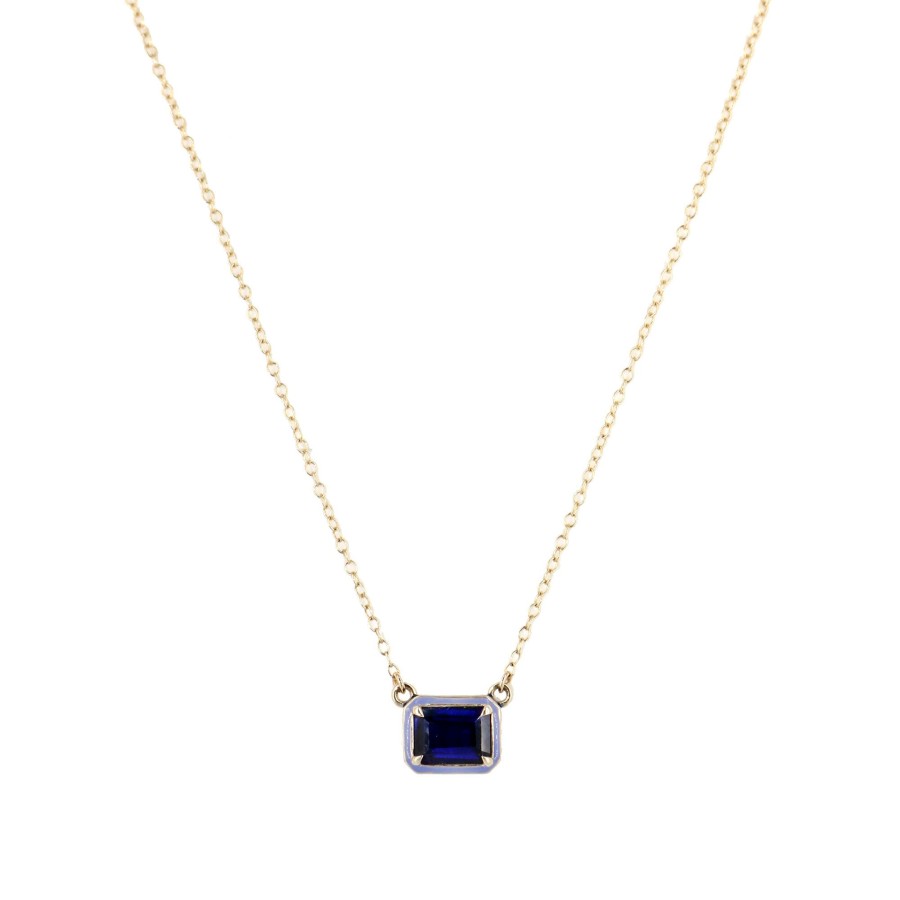 Jewelry Alison Lou | Rectangle Cocktail Necklace Blue