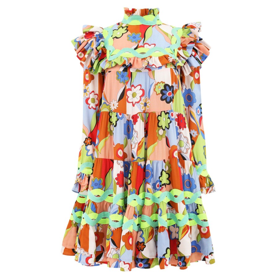 Clothing Celia B | Coquelicot Dress Blue Multi
