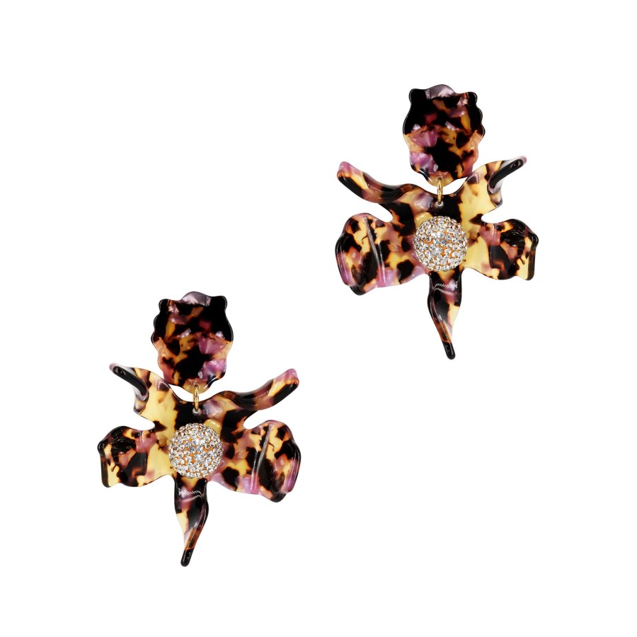 Jewelry Lele Sadoughi | Crystal Lily Earrings Rose Tortoise