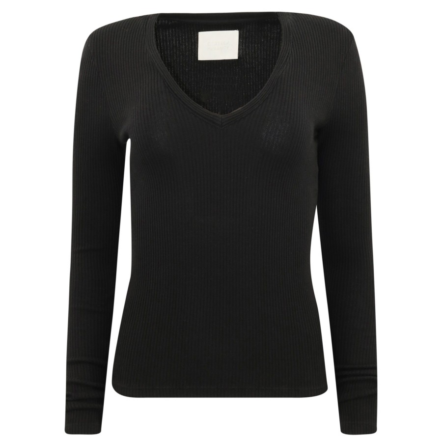 Clothing Citizens of Humanity | Florence V Neck Long Sleeve Black
