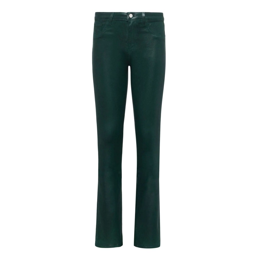 Clothing L'Agence | Selma Coated Jean Forest Green Coated