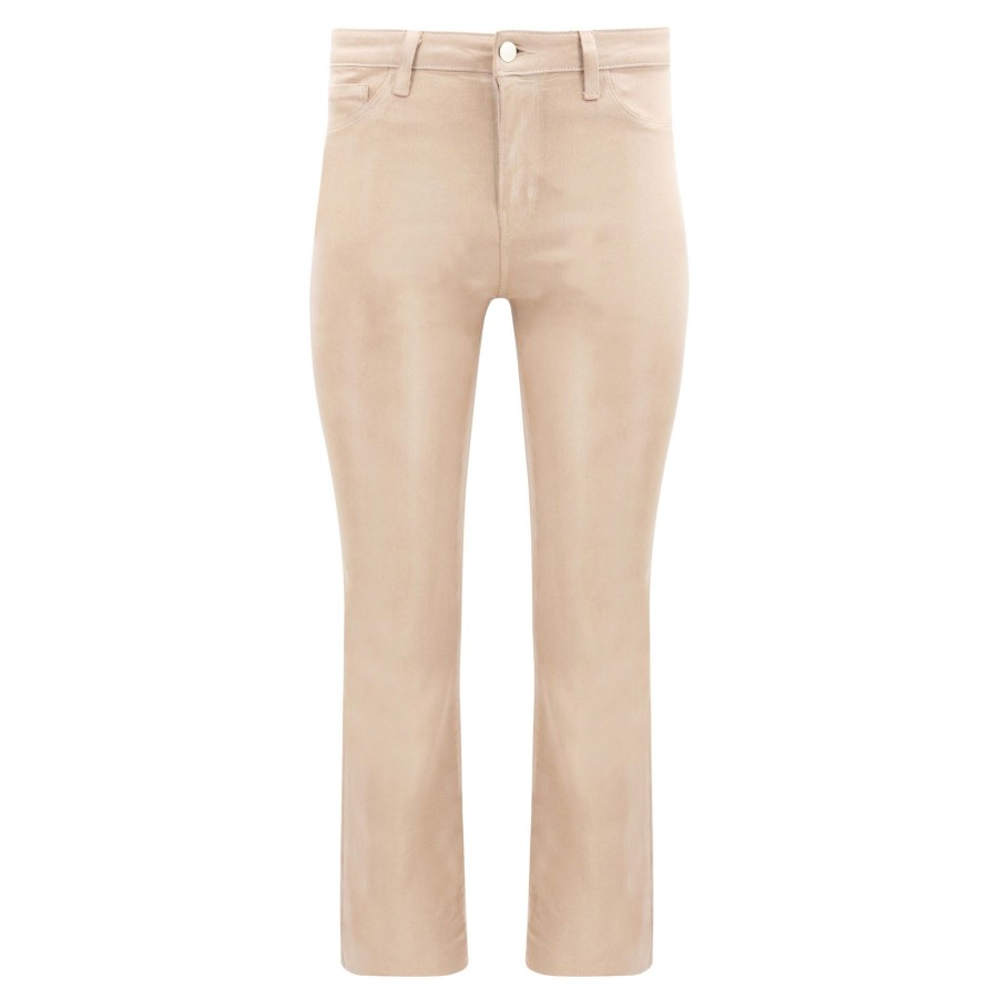 Clothing L'Agence | Kendra High Rise Crop Flare Jean Cappuccino