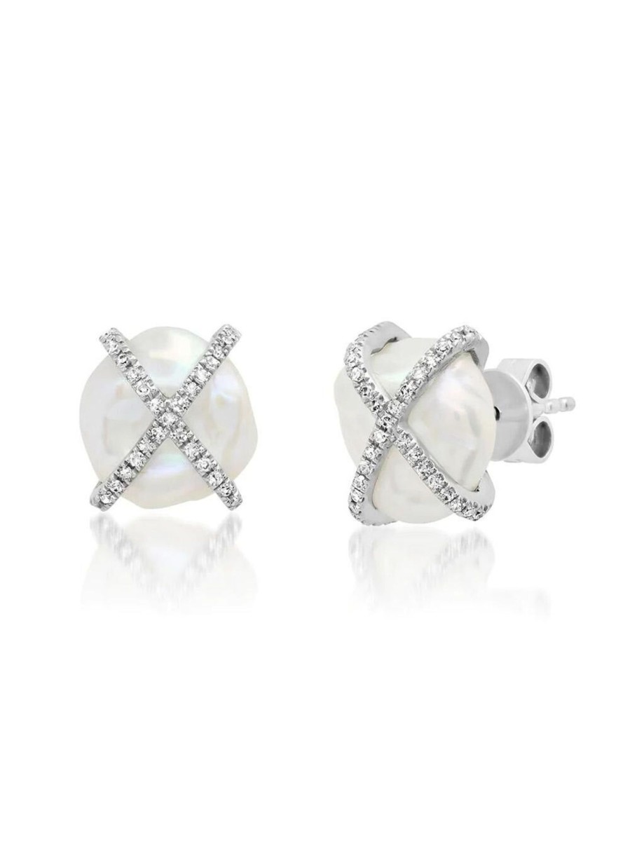 Jewelry Samira 13 | Keshi Diamond Studs .17Cw