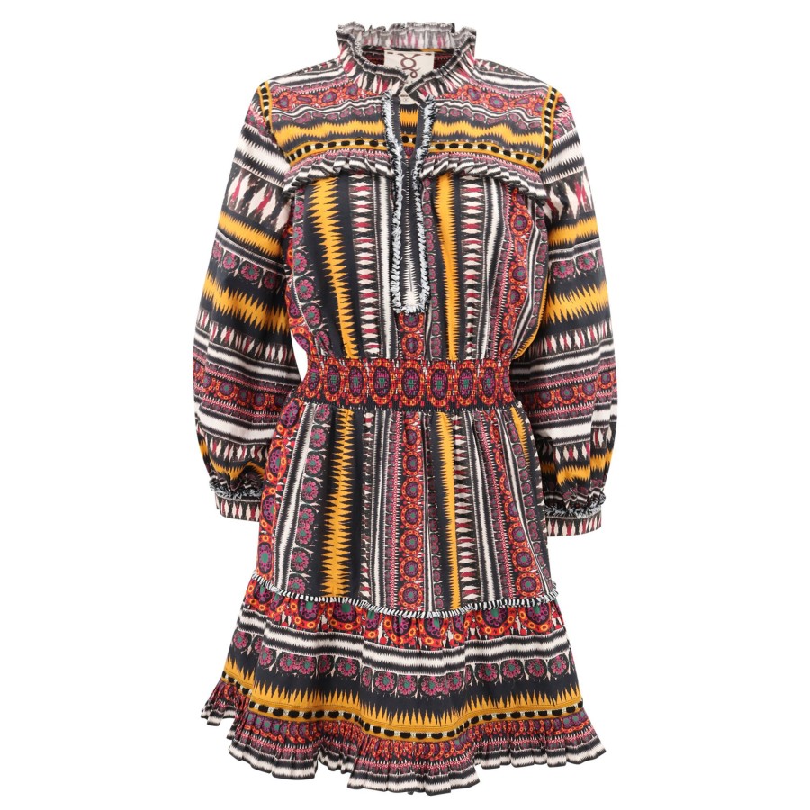 Clothing Figue | Claire Dress Ikat Band Black