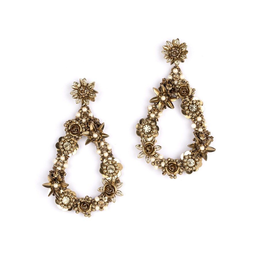 Jewelry Deepa Gurnani | Calianna Earring Royale Gold