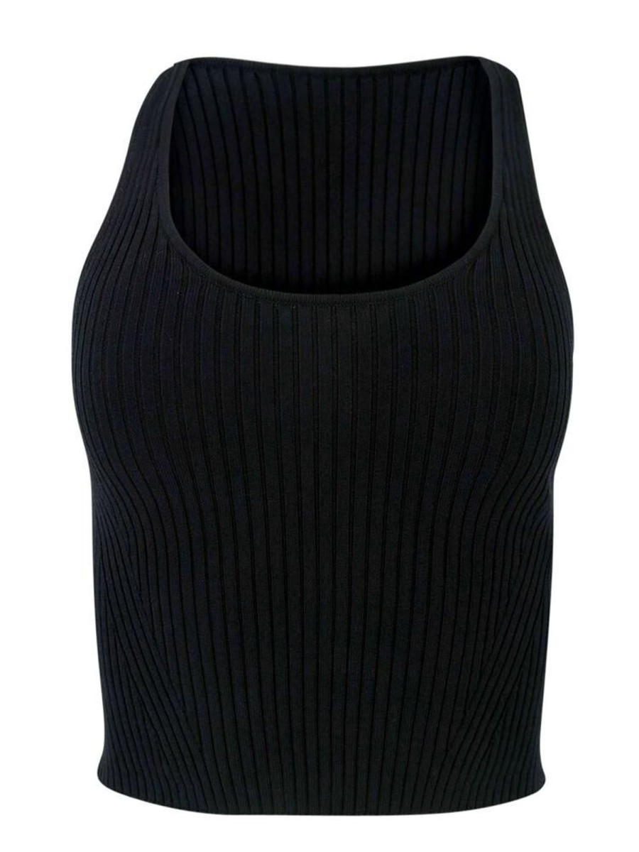 Clothing Simkhai | Cecilia Crop Top Black