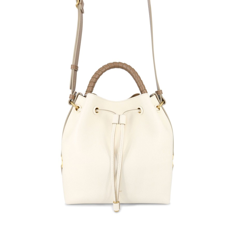Handbags Chlo茅 | Marcie Leather Bucket Bag Black (Out Of Stock)