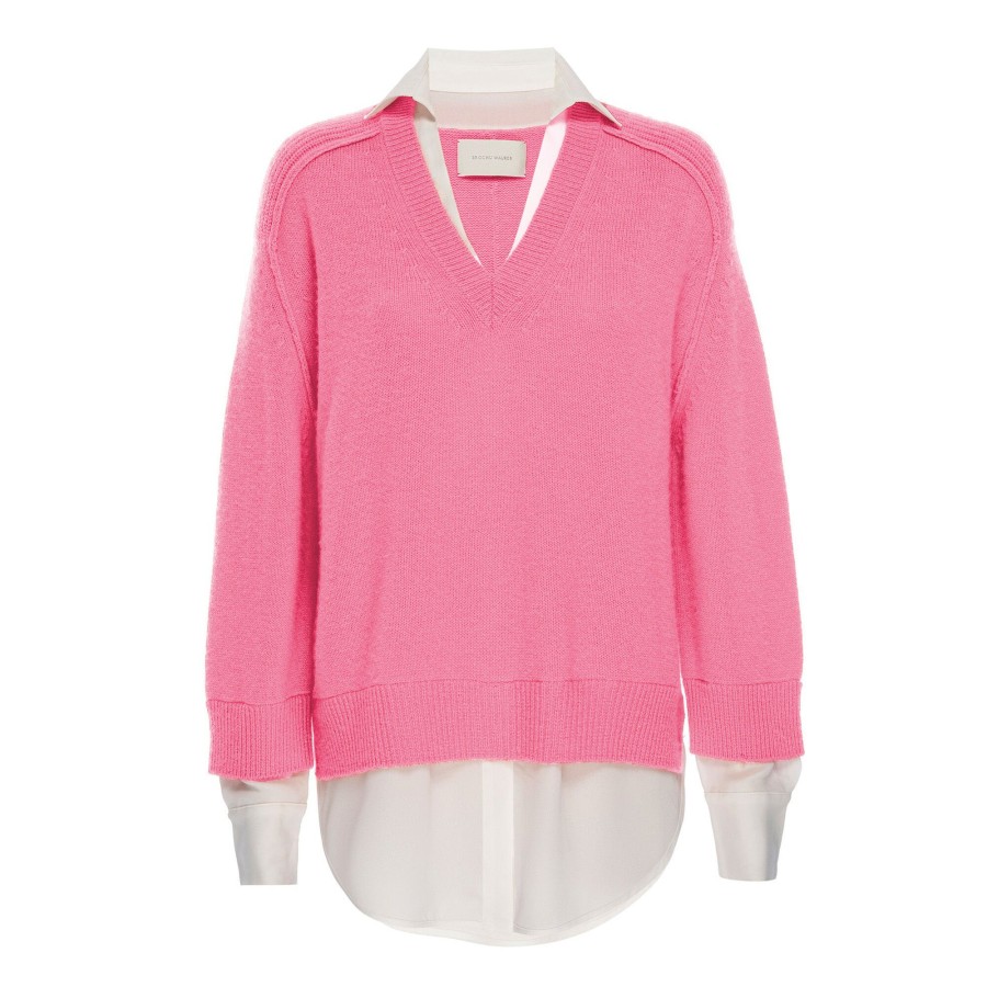 Clothing Brochu Walker | The Looker Layered V-Neck Sweater Camel