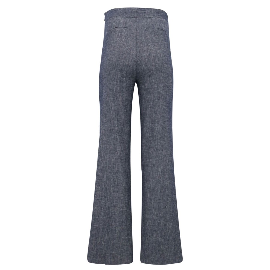 Clothing Derek Lam 10 Crosby | Massimo Wide Leg Sailor Pants Indigo