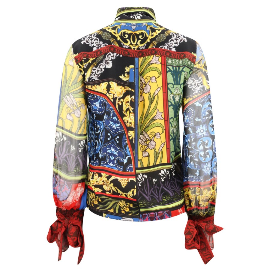 Clothing Alice + Olivia | Lloyd Tie Neck Blouse After Sunset