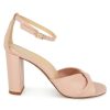 Shoes Marion Parke | Carrie 85Mm Block Heel Sandals Powder