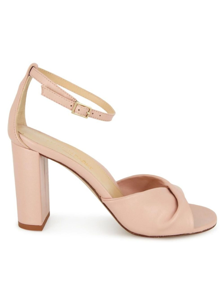 Shoes Marion Parke | Carrie 85Mm Block Heel Sandals Powder