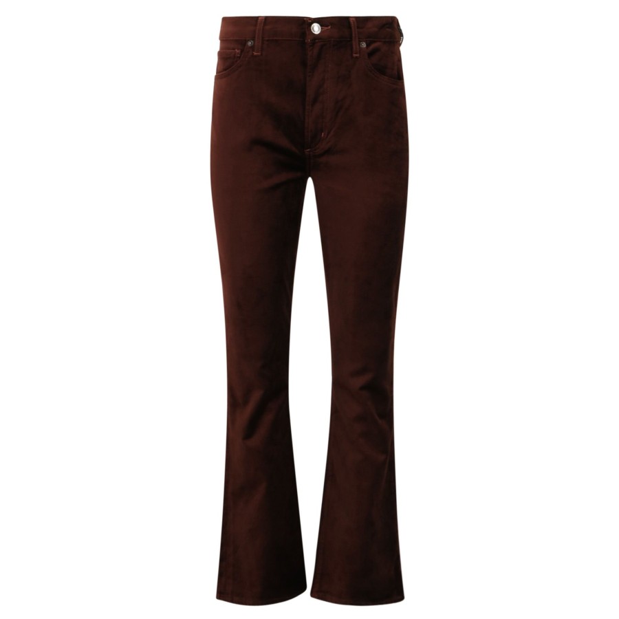 Clothing Agolde | Nico High Rise Velvet Boot Cut Pant Chocolate Milk