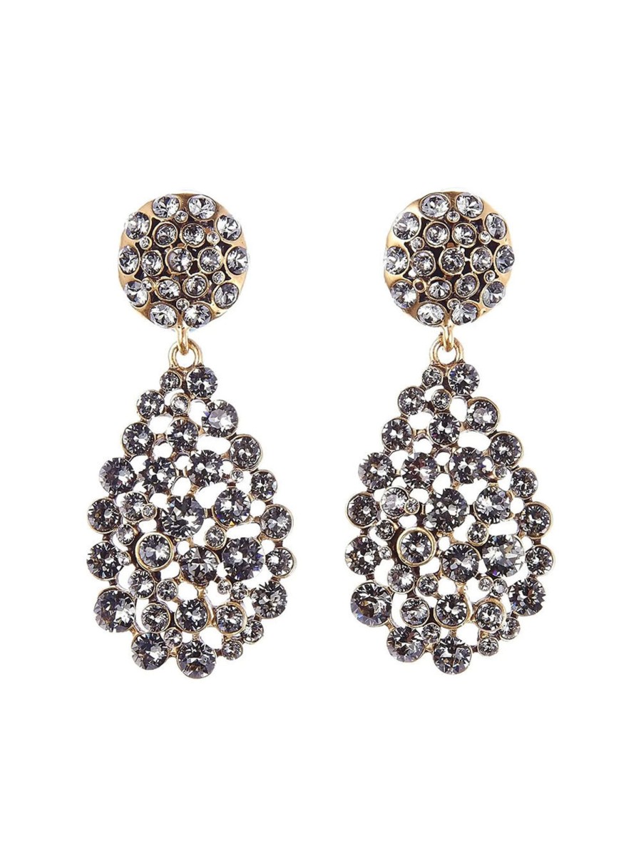 Jewelry Oscar de la Renta | Classic Teardrop Earrings Crystal
