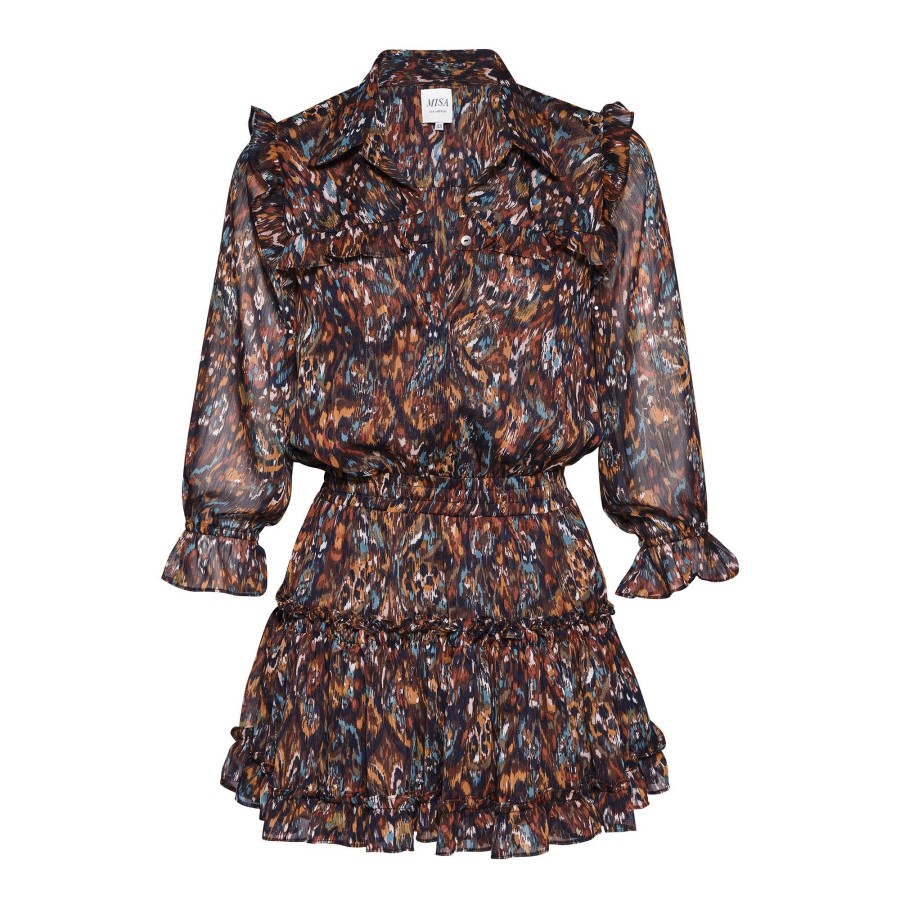 Clothing Misa | Vittoria Dress Peacock