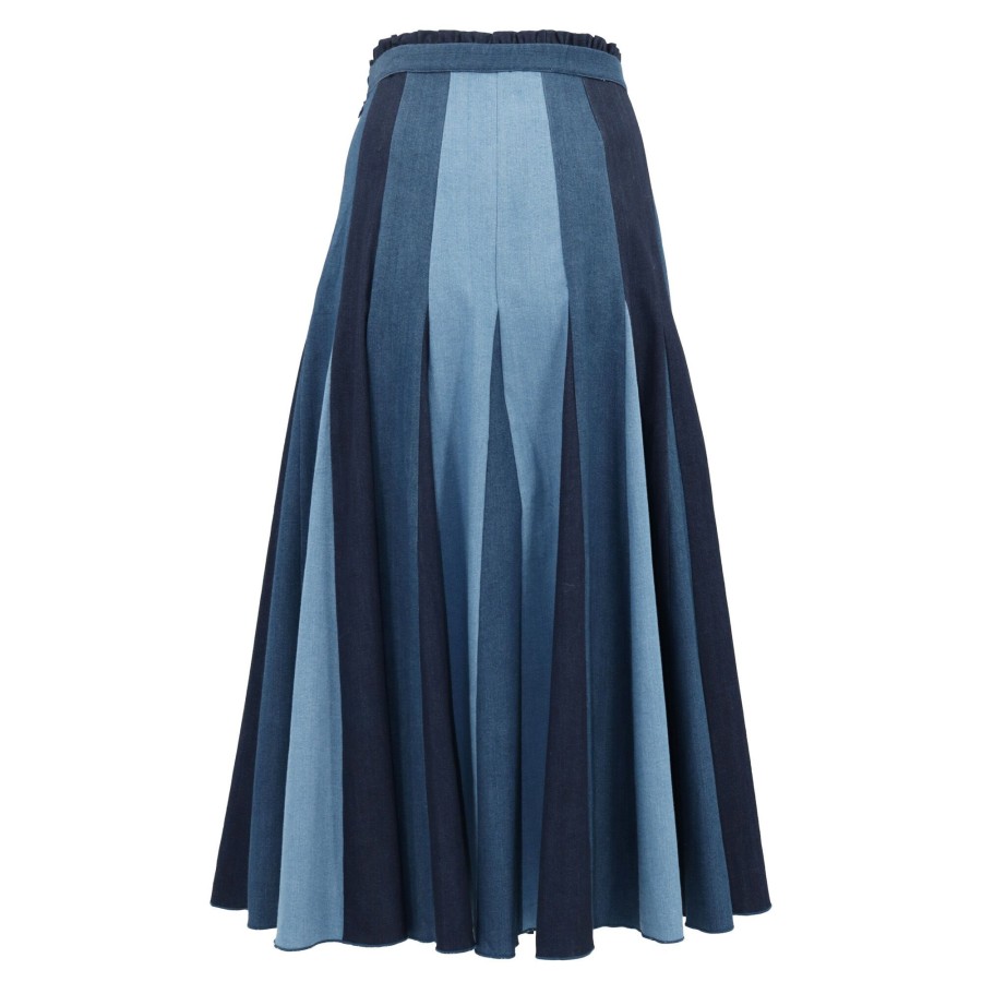 Clothing Hope for Flowers | Godet Skirt Denim