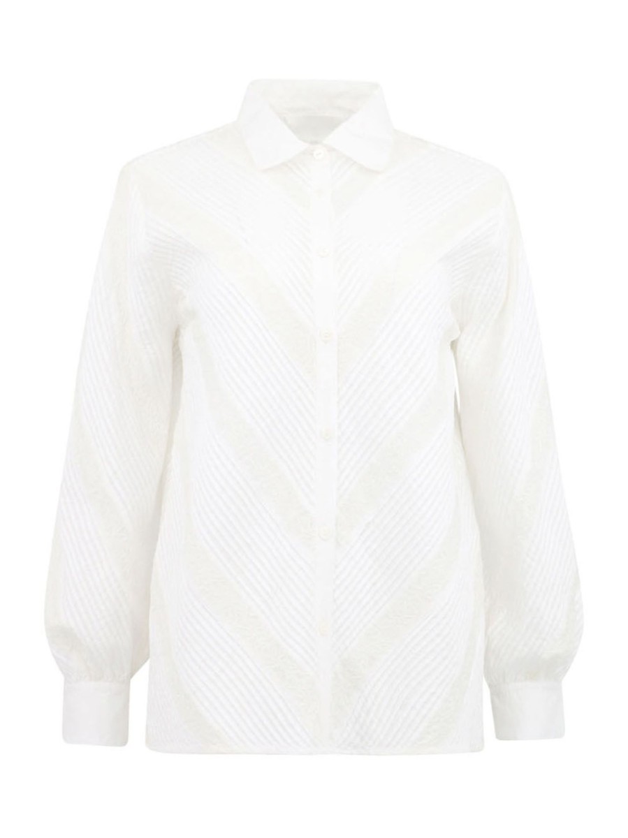 Clothing Merlette | Reata Woven Top White