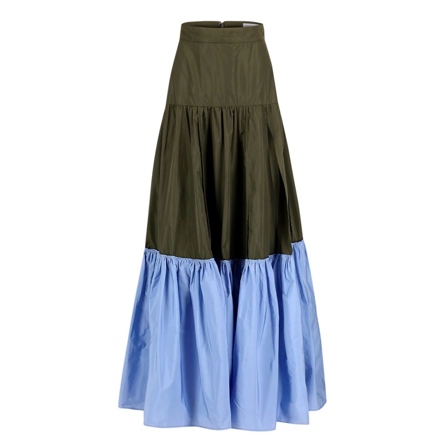 Clothing Sandra Weil | Grateful Maxi Skirt Green/Blue
