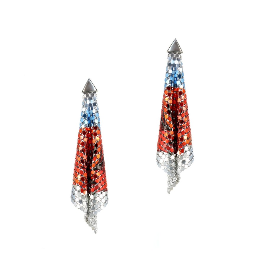 Jewelry Rabanne | Pixel Flow Earrings Rose