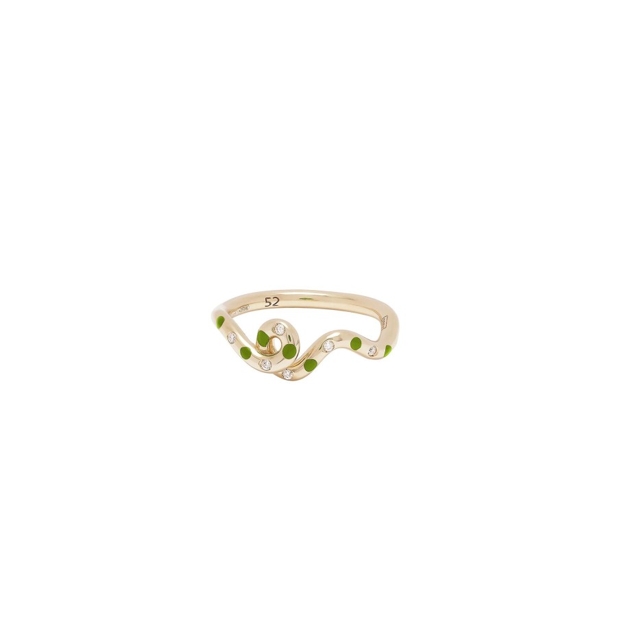 Jewelry Bea Bongiasca | Touch Of Gold Wave Polka Dots Pistachio