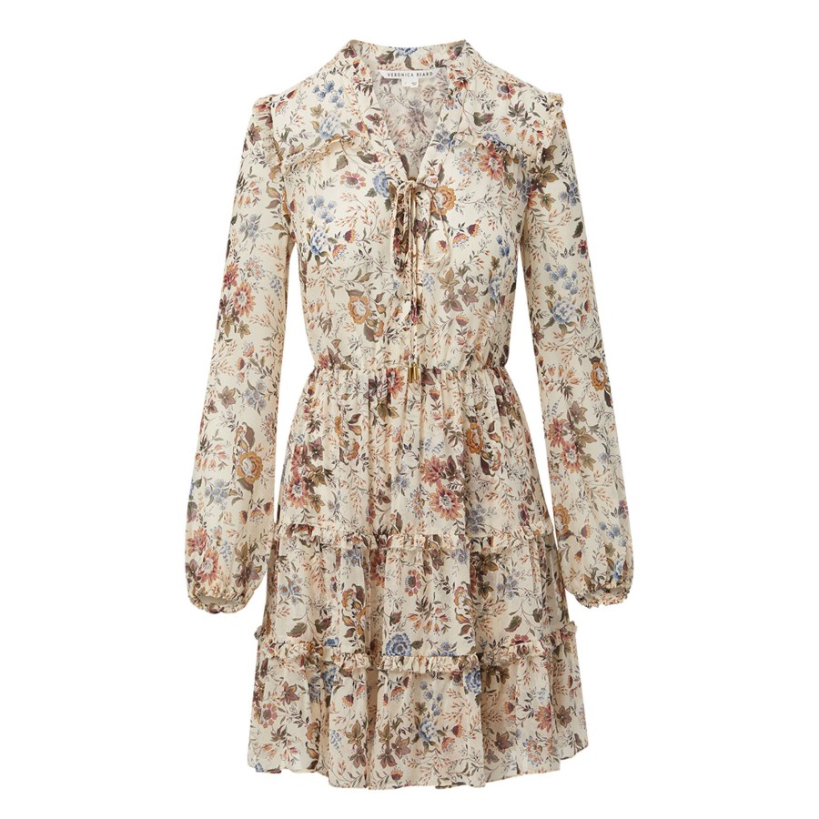 Clothing Veronica Beard | Justine Dress Ecru Multi
