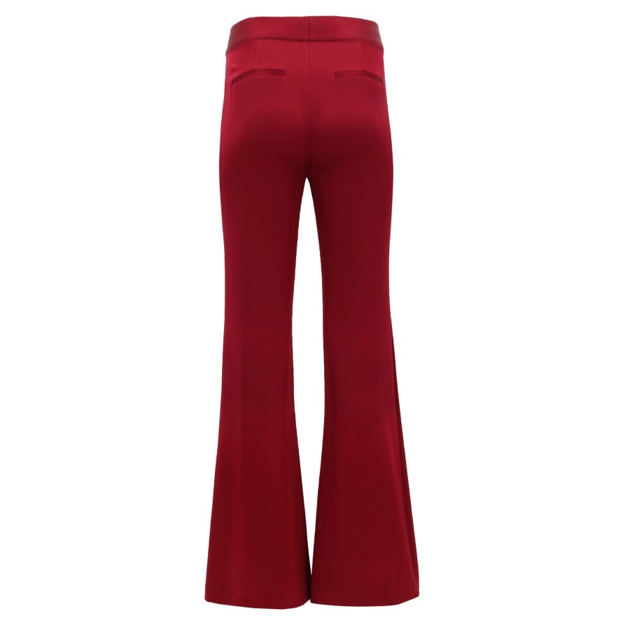 Clothing Alice + Olivia | Deanna High Waisted Bootcut Pant Bordeaux