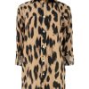 Clothing Emily Phillips | The Girlfriend Linen Shirt Cheetah