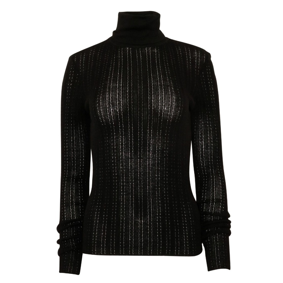 Clothing Tanya Taylor | Kayden Knit Top Black