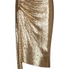Clothing Rabanne | Chainmail Draped Midi Skirt Royale Gold