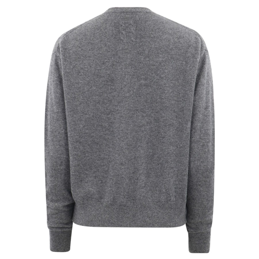 Clothing Nili Lotan | Itzel Cashmere Crew Neck Sweater Grey Melange