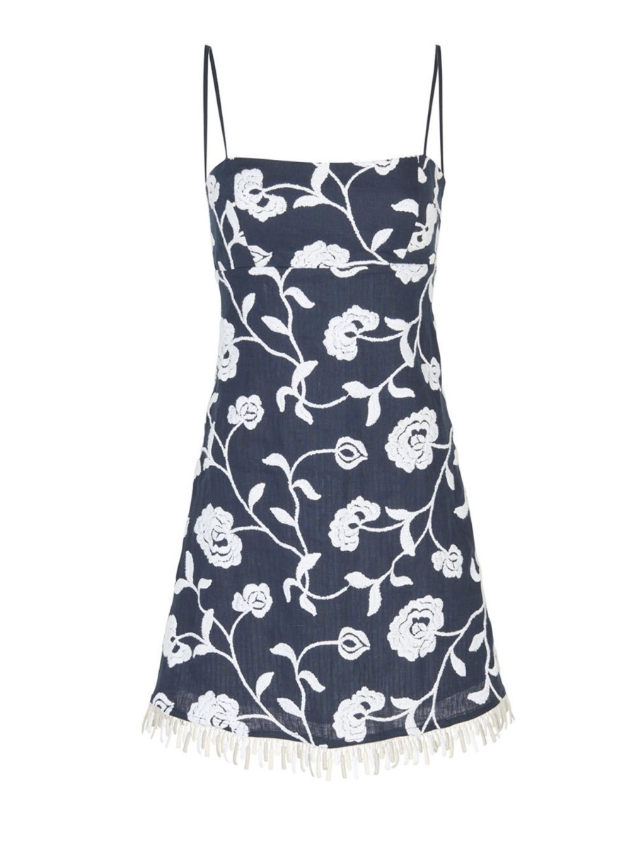 Clothing Silvia Tcherassi | Embroidered Ballerina Dress Navyemb