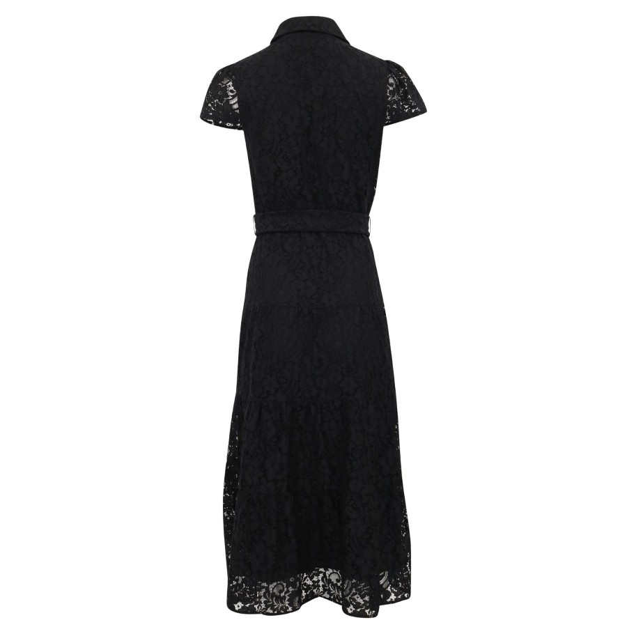 Clothing Alice + Olivia | Miranda Lace Midi Dress Black
