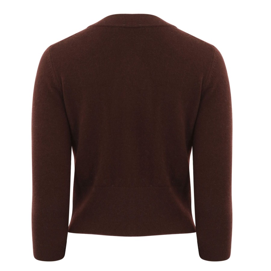 Clothing Vince | 3/4 Sleeve Shrunken Cardigan Black Fig