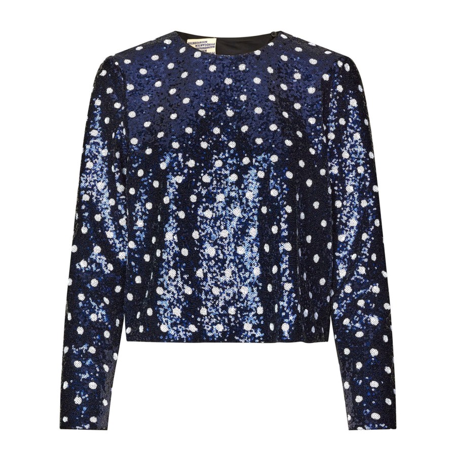Clothing Baum Und Pferdgarten | Jiza Sequin Polka Dot Top Black
