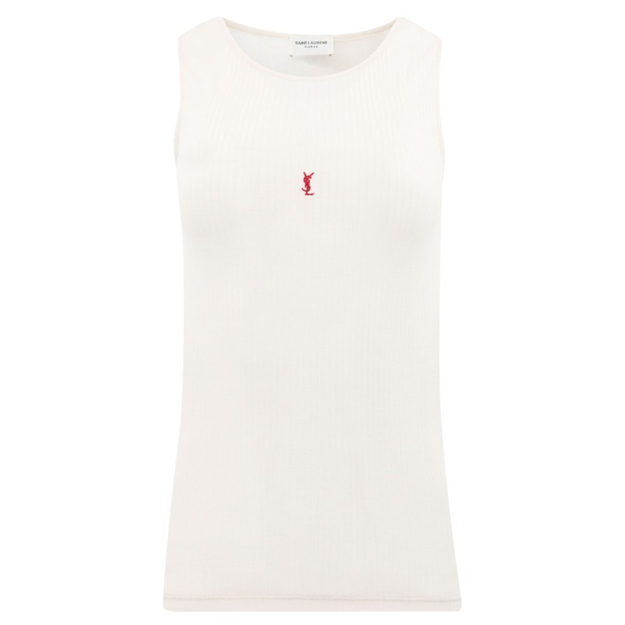 Clothing Saint Laurent | Cassandre Tank Top Beige Rouge