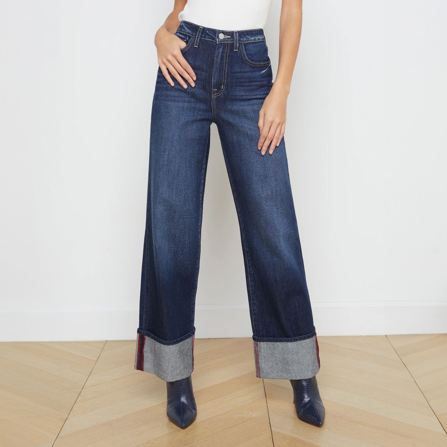 Clothing L'Agence | Miley Ultra High Rise Cuffed Jean Denmark