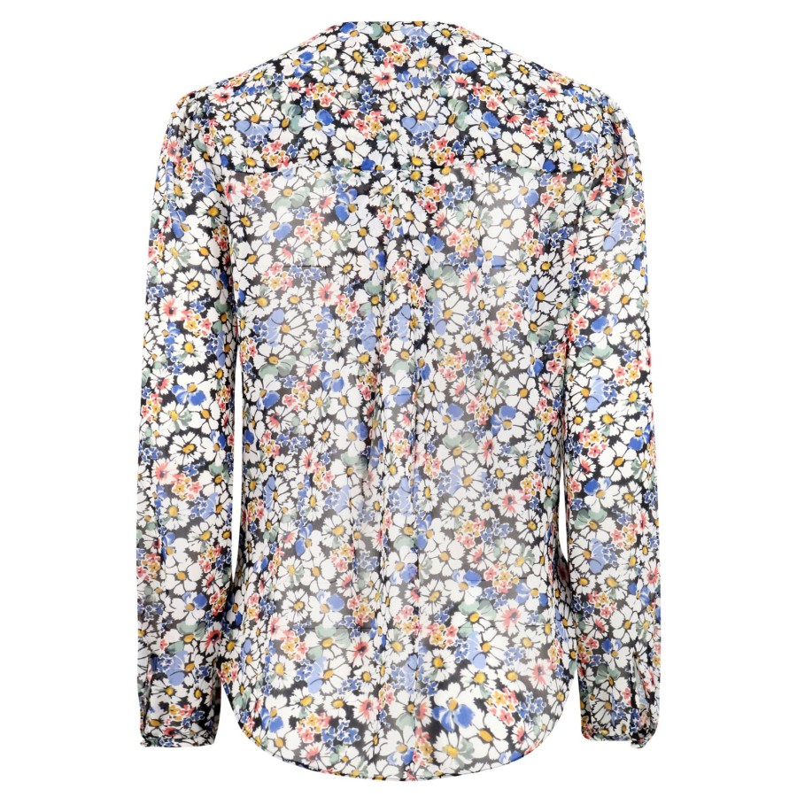 Clothing Veronica Beard | Lowell Blouse Black Multi