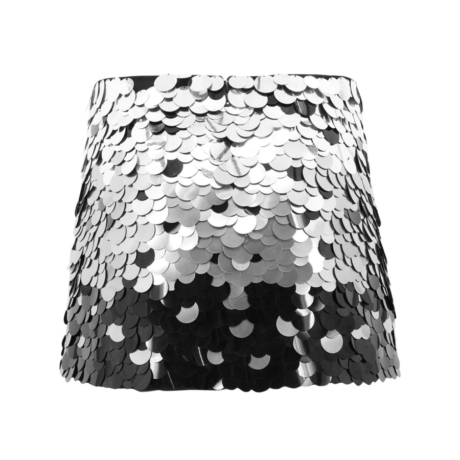 Clothing Alice + Olivia | Rubi Paillette-Embellished Miniskirt Silver/Black